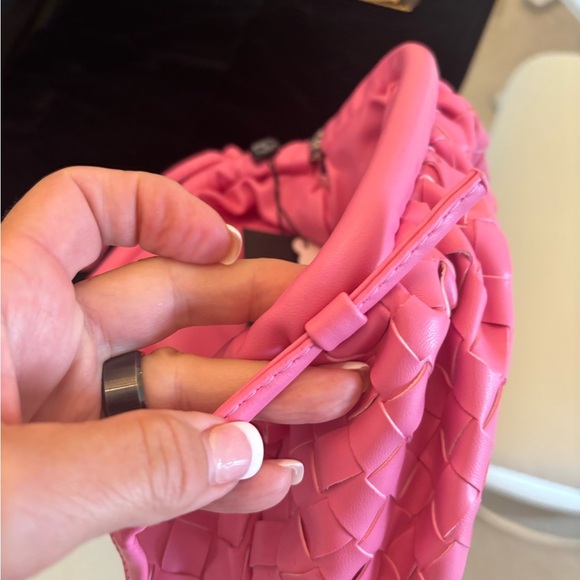 Cobalt Blue Woven Vegan Clutch Removable Strap - Picture 10 of 15